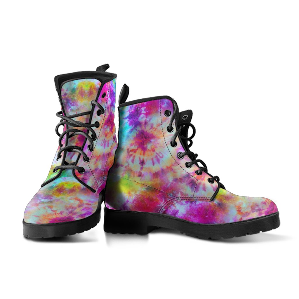 Combat Boots - Tie Dye Design #104 | Custom Shoes Vegan
