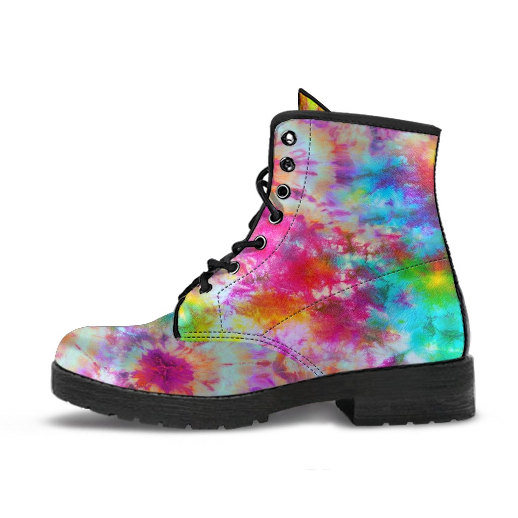 Combat Boots - Tie Dye Design #104 | Custom Shoes Vegan