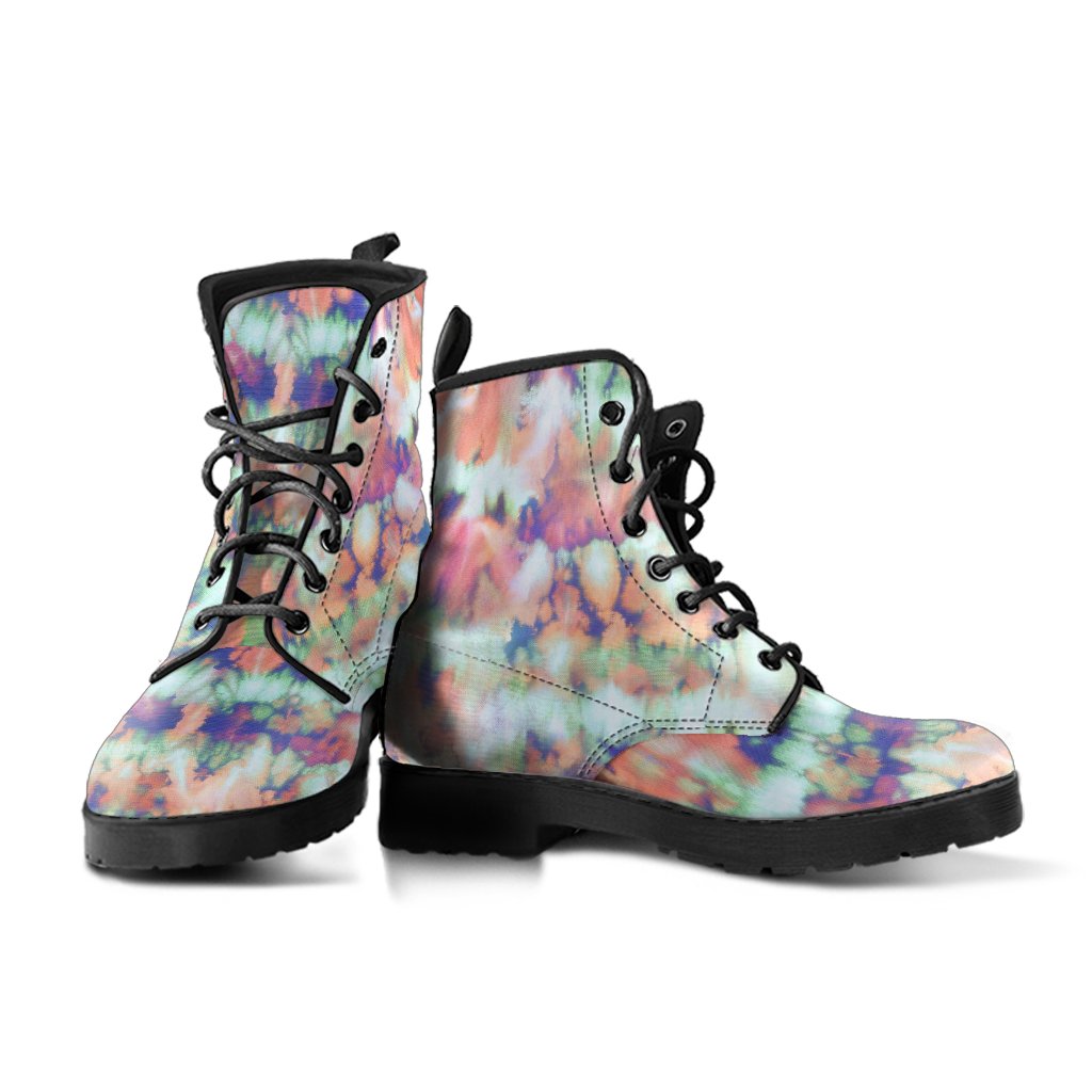 Combat Boots - Tie Dye Design #105 | Custom Shoes Vegan