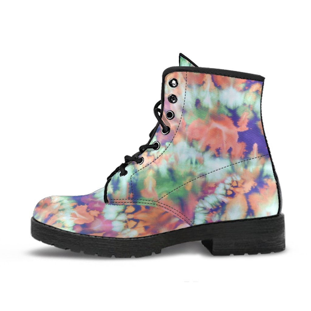 Combat Boots - Tie Dye Design #105 | Custom Shoes Vegan