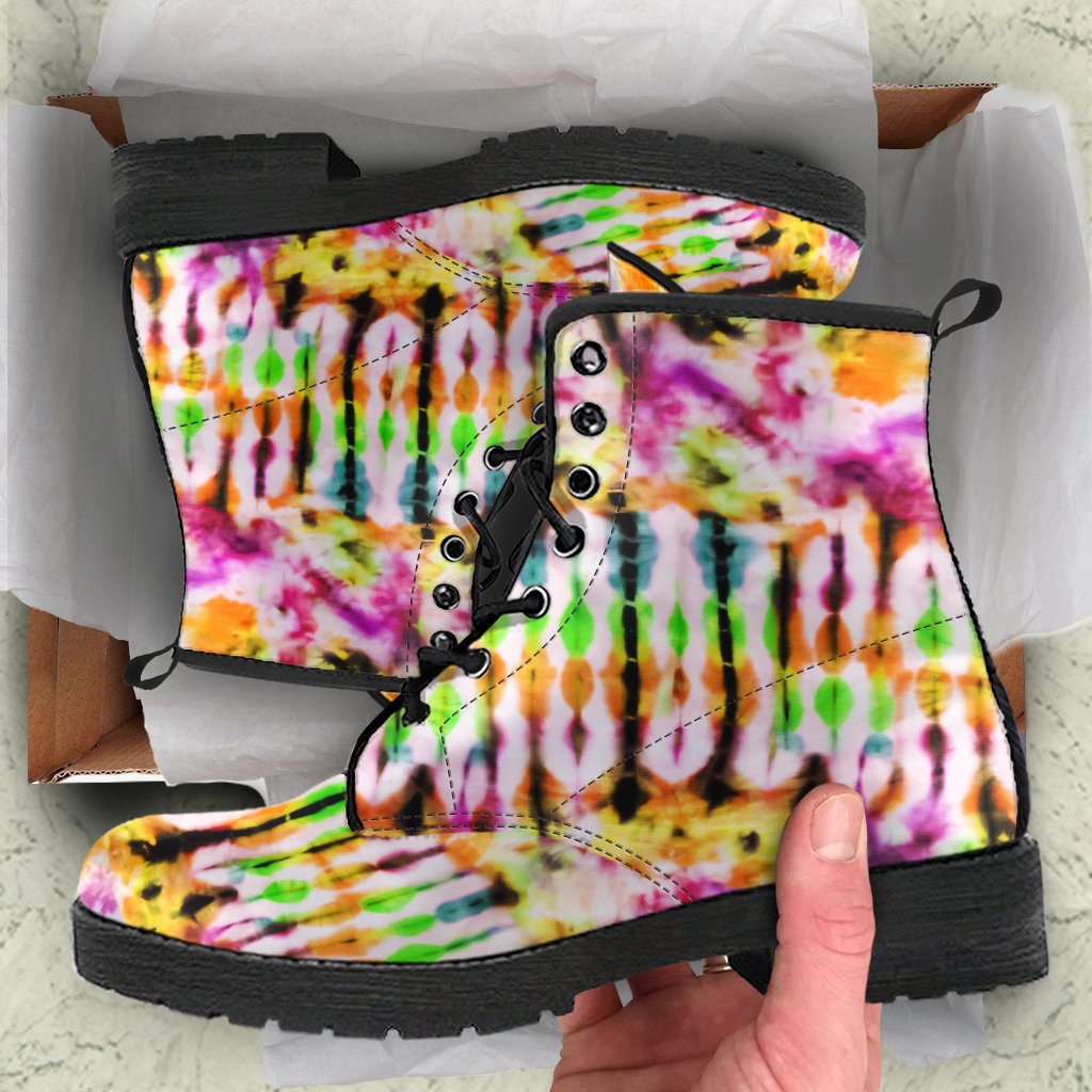 Combat Boots - Tie Dye Design #106 | Custom Shoes Vegan