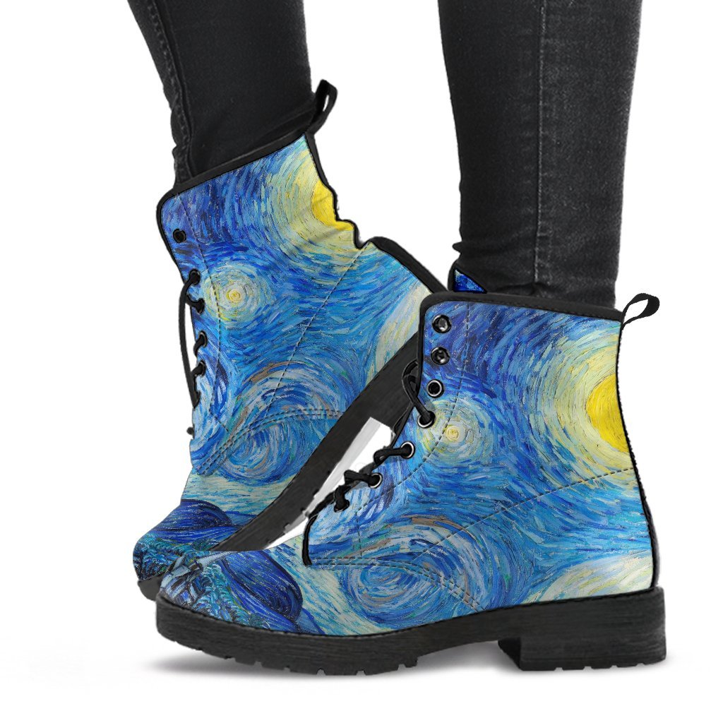 Combat Boots - Vintage Art | Vincent van Gogh: The Starry