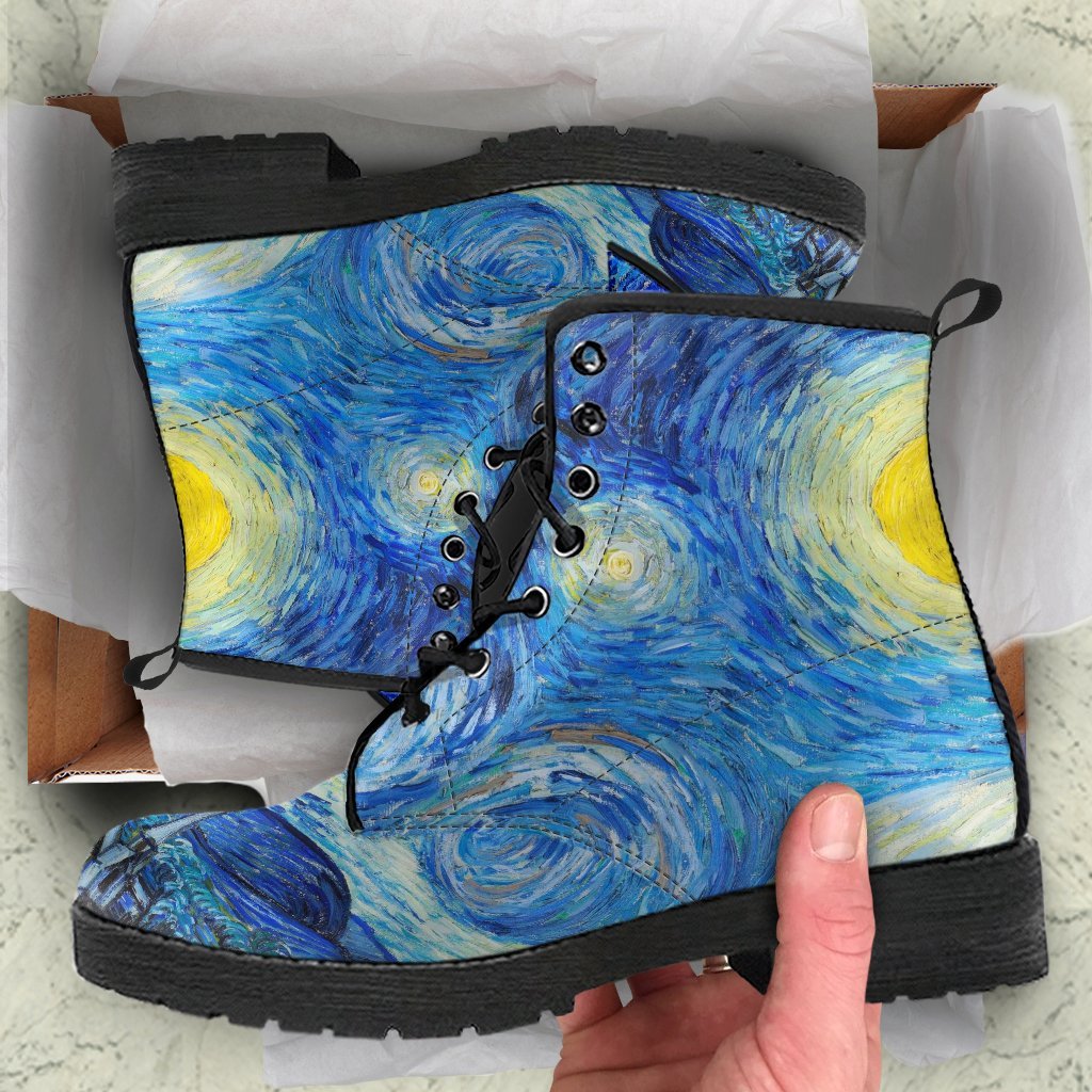 Combat Boots - Vintage Art | Vincent van Gogh: The Starry