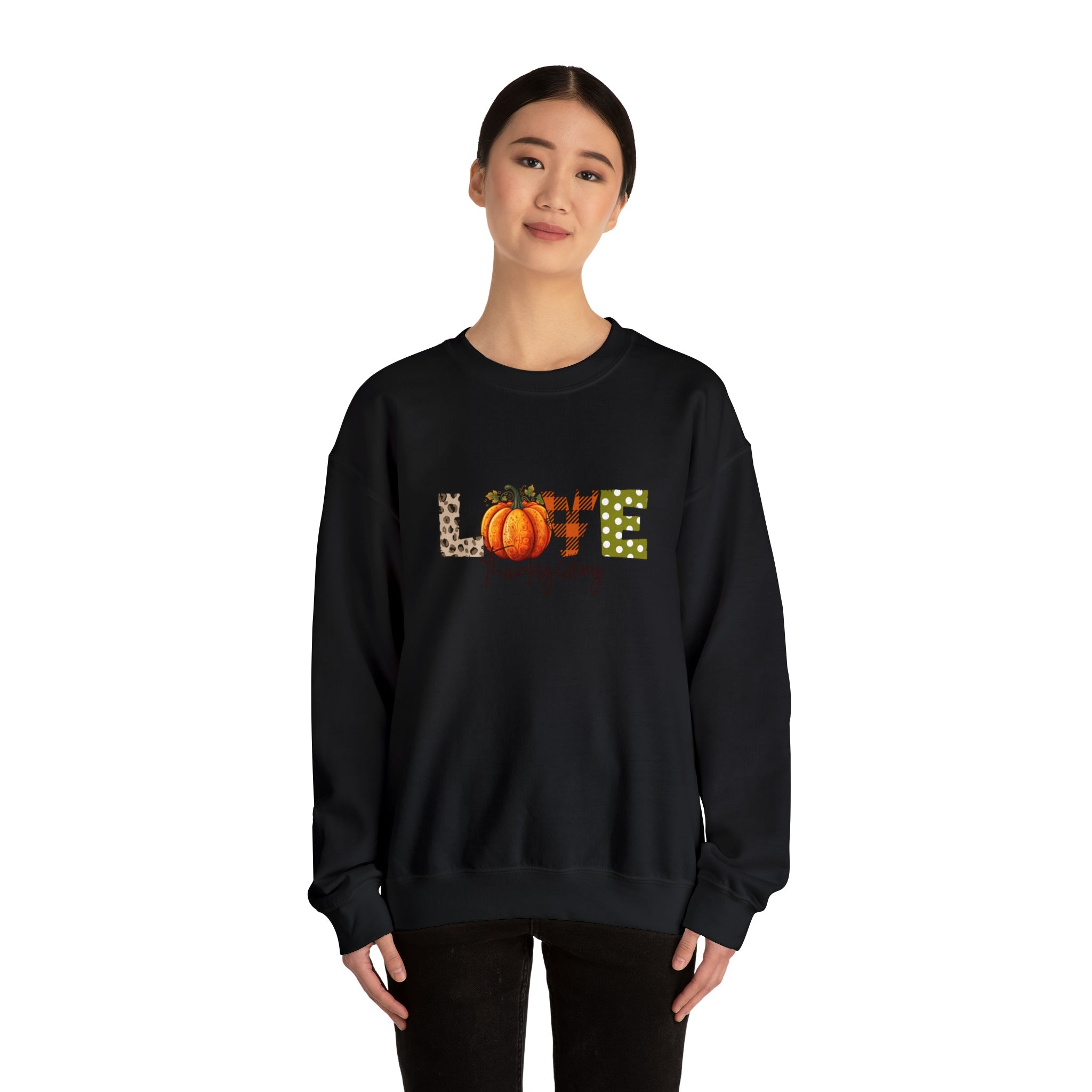 Crewnecked Sweatshirt Fall Love Pumpkin Sweatshirt 3