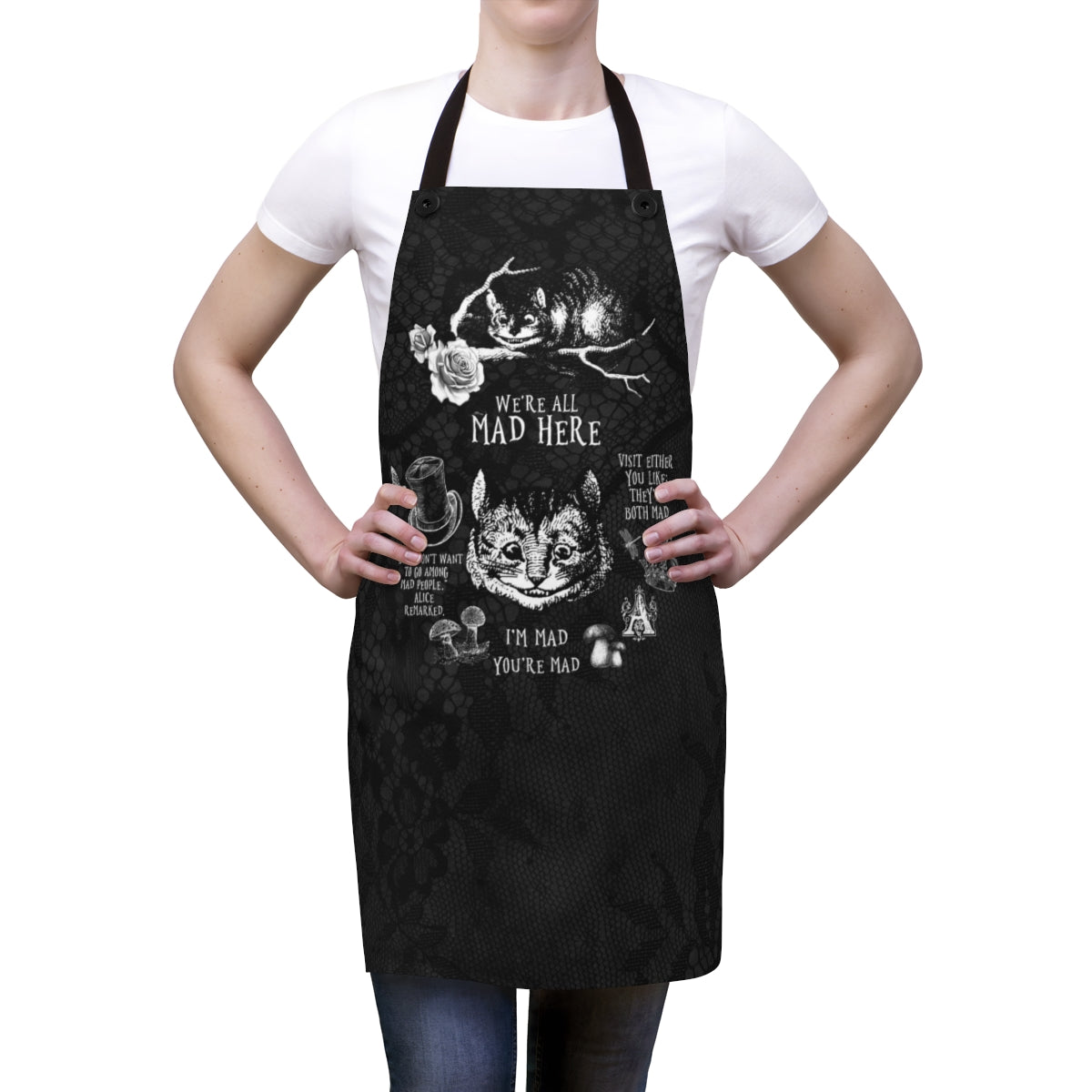 Custom Apron - Alice in Wonderland Gifts #102 Black
