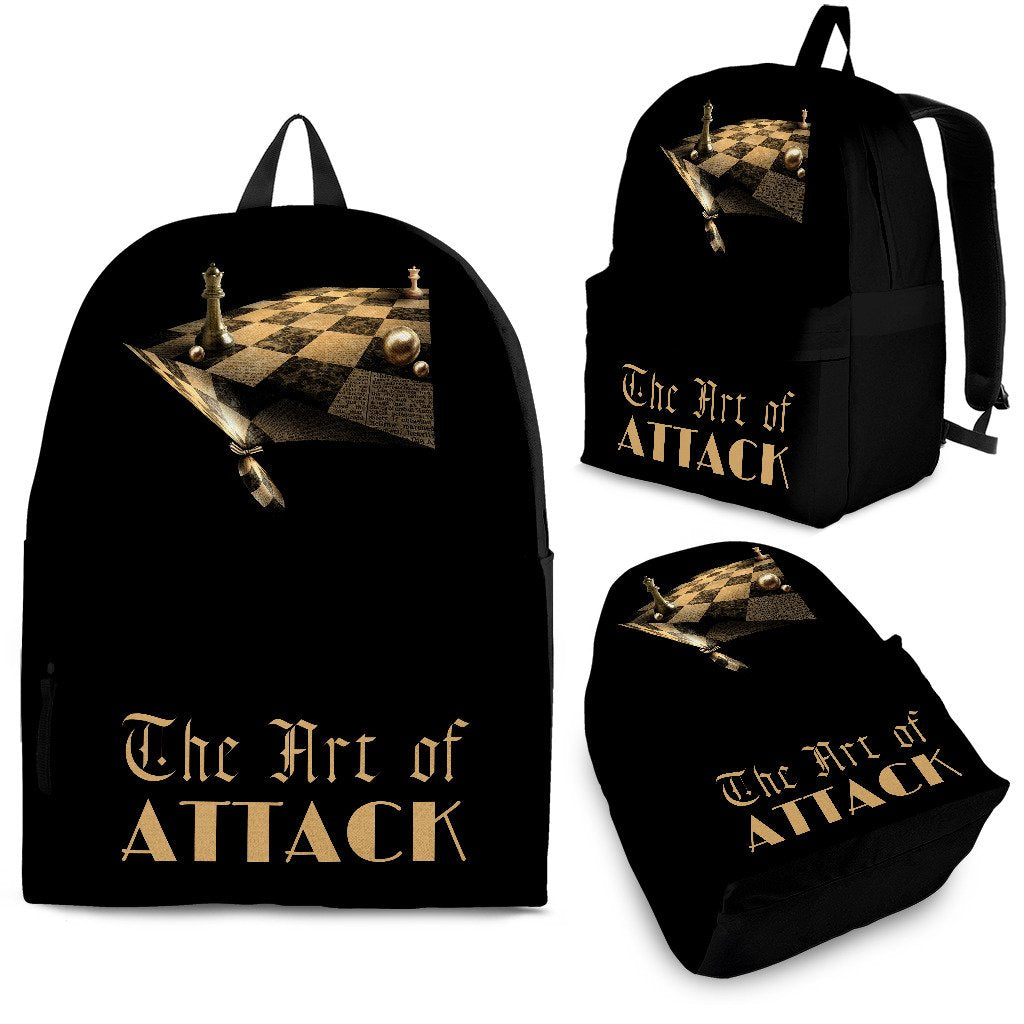 Custom Backpack - Chess Set Design #105 The Art of Attack