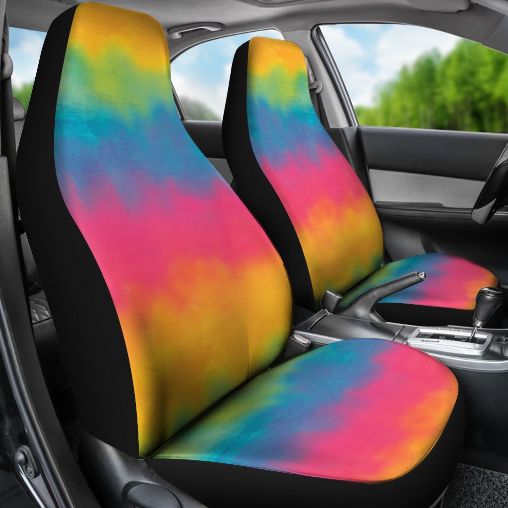 Custom Car Seat Covers - Rainbow Watercolor Effect #126