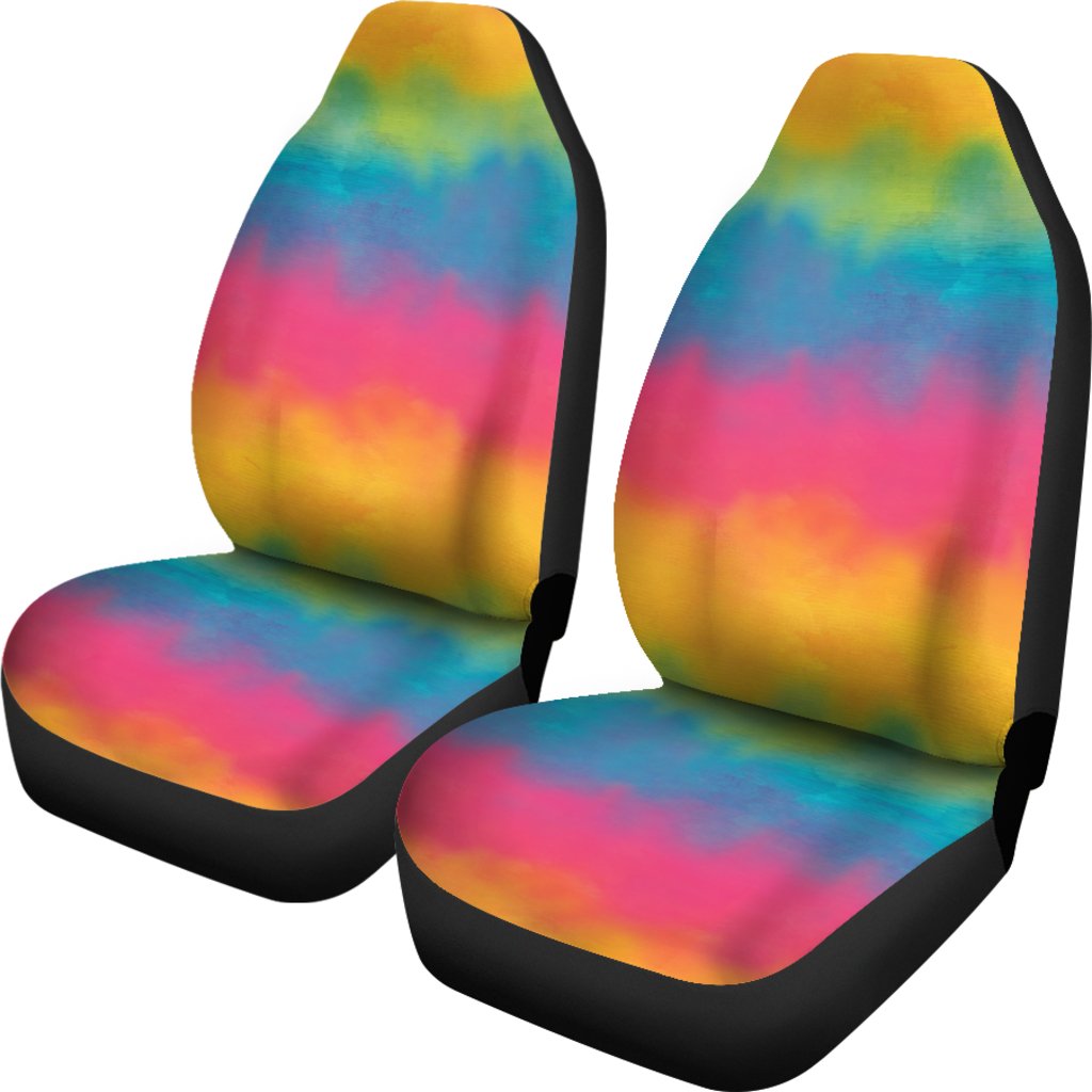 Custom Car Seat Covers - Rainbow Watercolor Effect #126