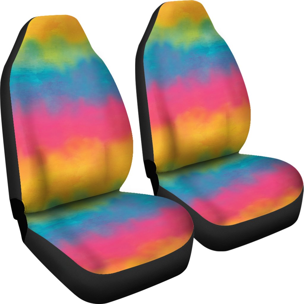 Custom Car Seat Covers - Rainbow Watercolor Effect #126