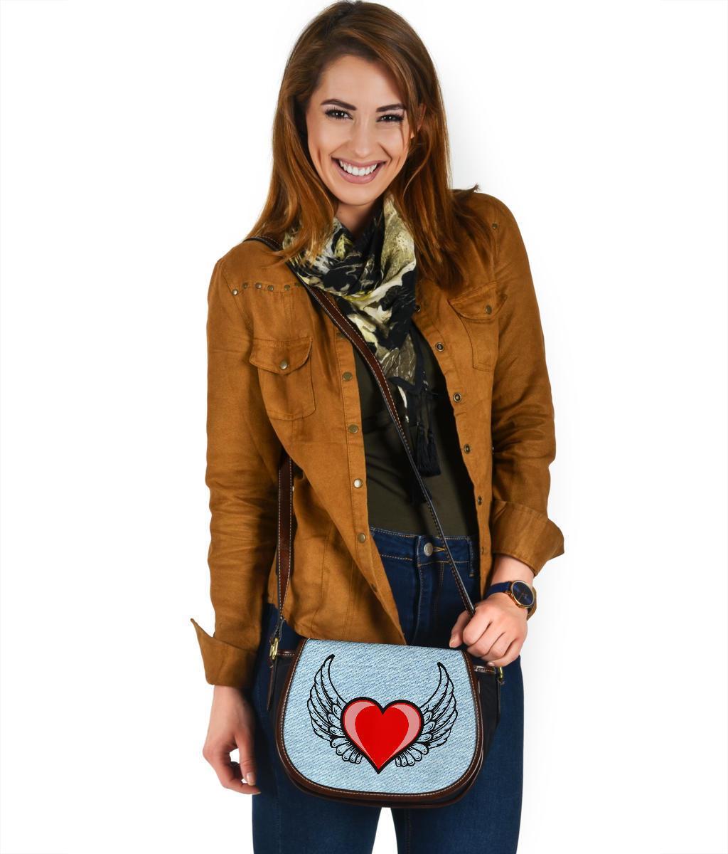 Custom Saddle Bag (Canvas) – Heart Angel | Gift Ideas