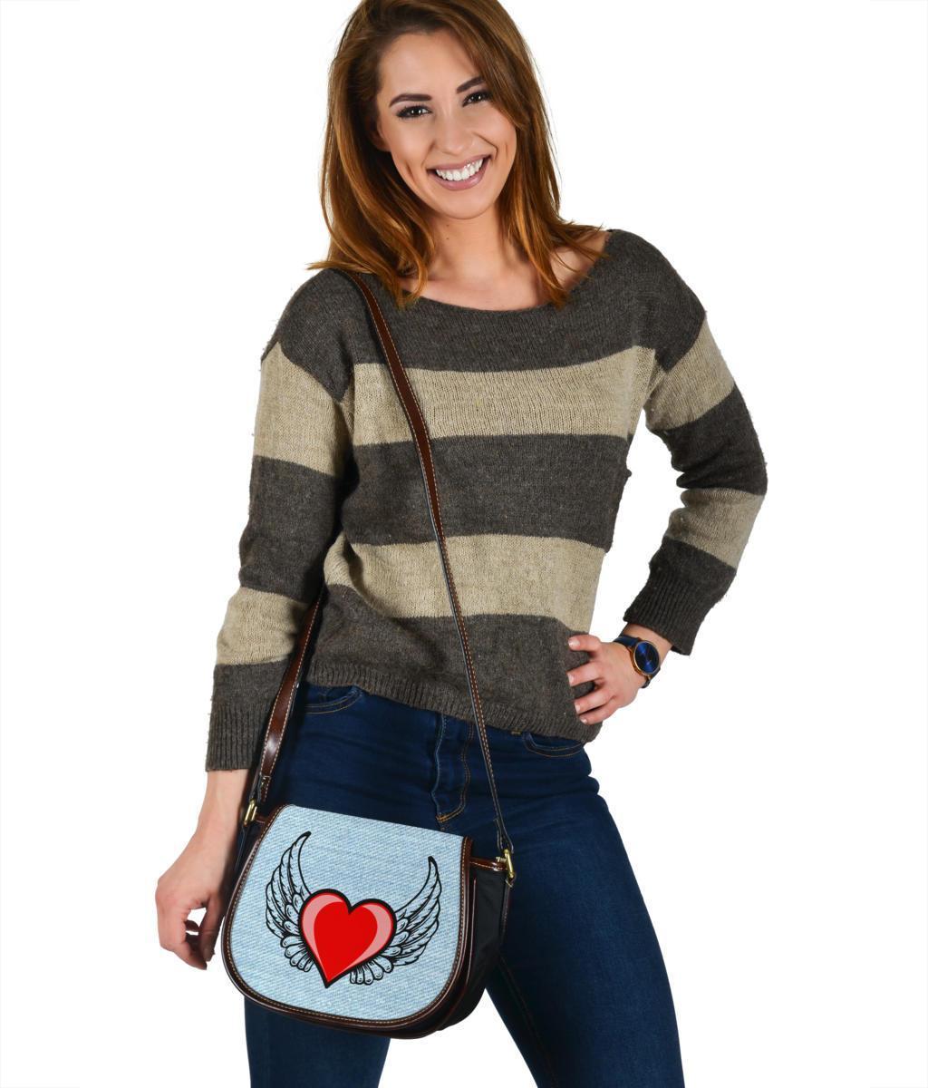 Custom Saddle Bag (Canvas) – Heart Angel | Gift Ideas