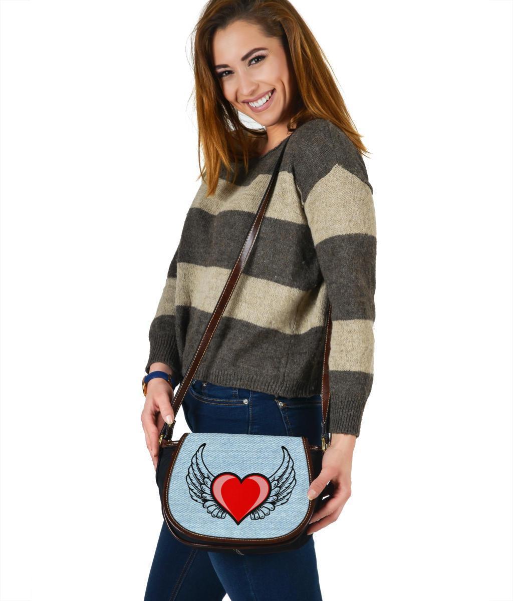 Custom Saddle Bag (Canvas) – Heart Angel | Gift Ideas