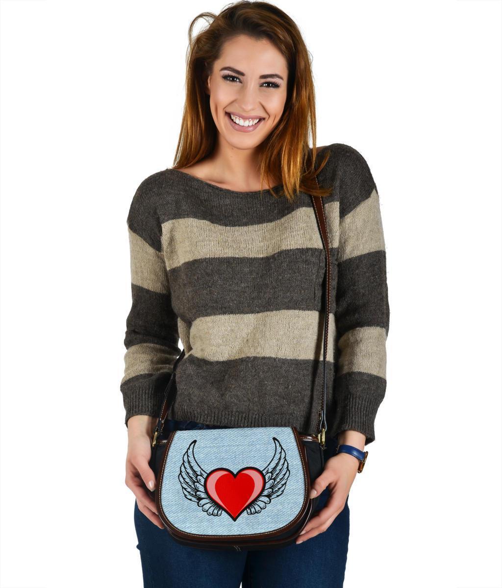 Custom Saddle Bag (Canvas) – Heart Angel | Gift Ideas
