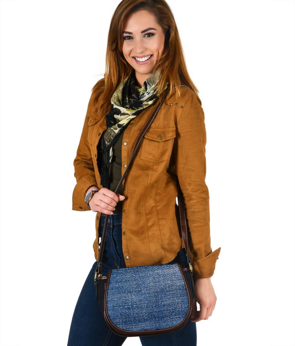 Custom Saddle Bag (Canvas) – Jeans Print | Gift Ideas