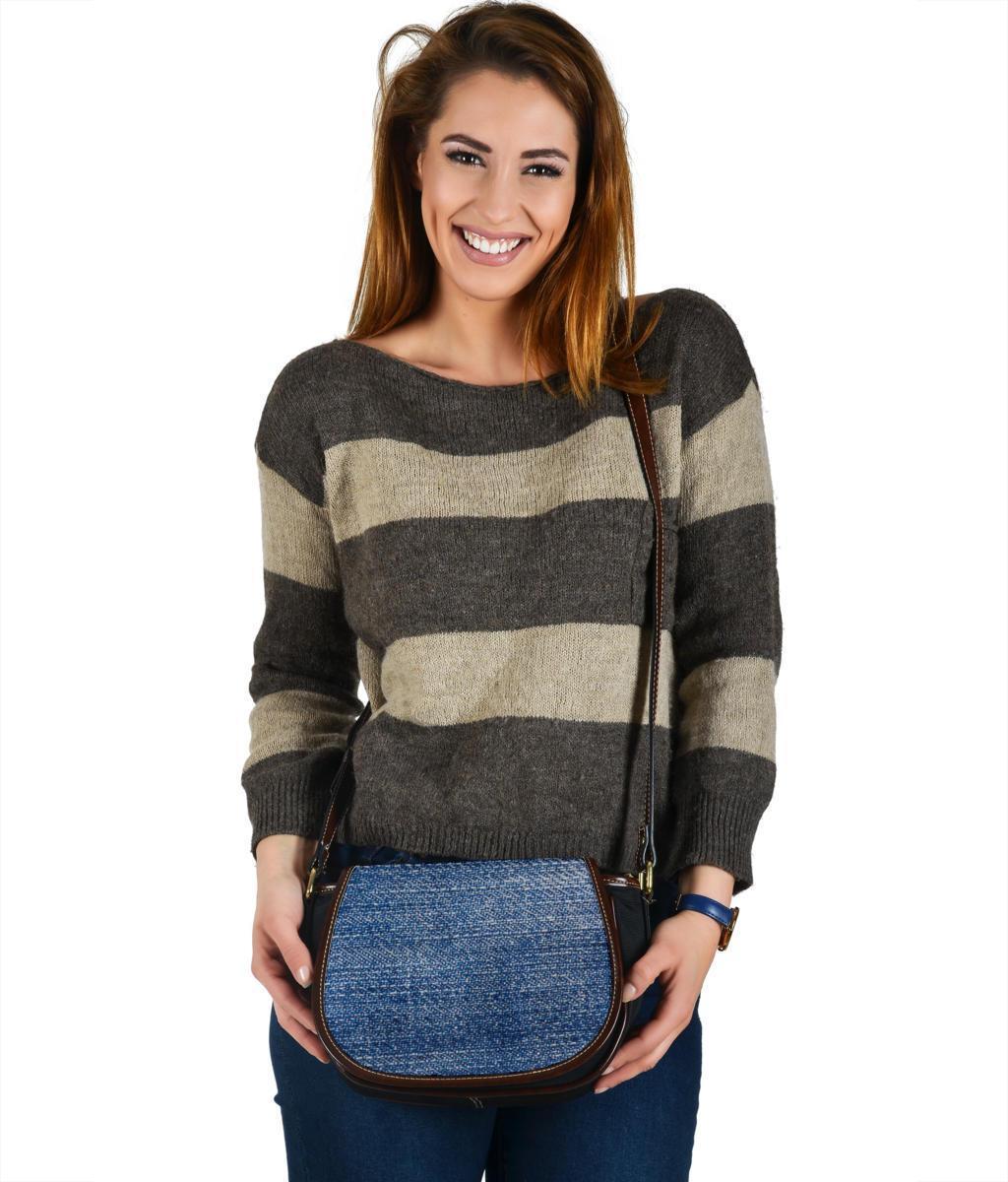 Custom Saddle Bag (Canvas) – Jeans Print | Gift Ideas