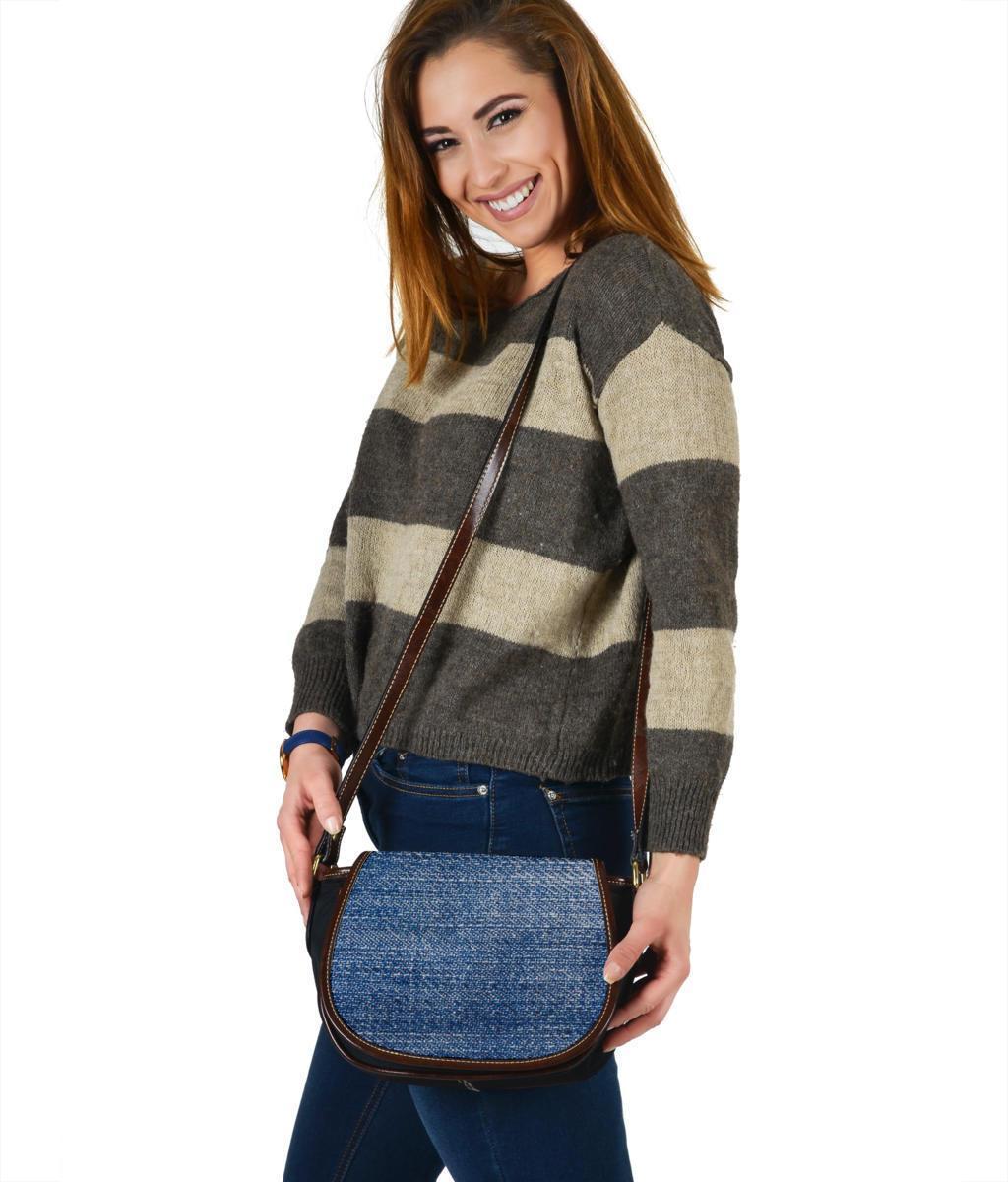 Custom Saddle Bag (Canvas) – Jeans Print | Gift Ideas
