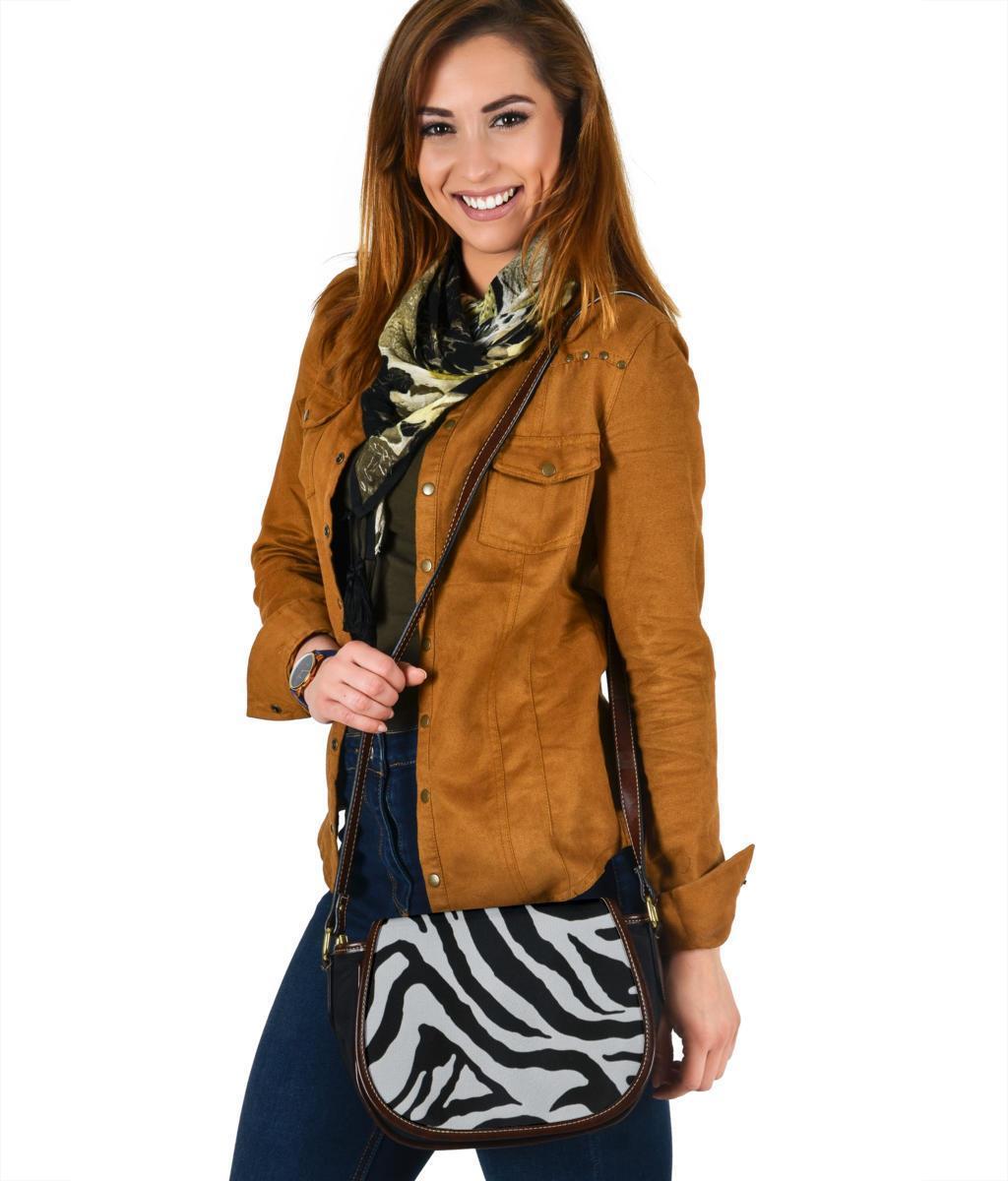 Custom Saddle Bag (Canvas) – Zebra Print | Gift Ideas