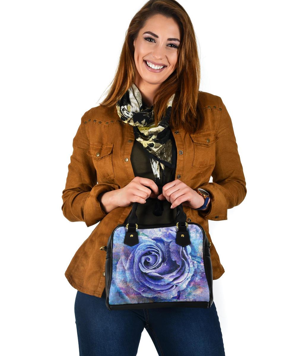 Custom Shoulder Bag - Beautiful Purple Roses | Custom Bag