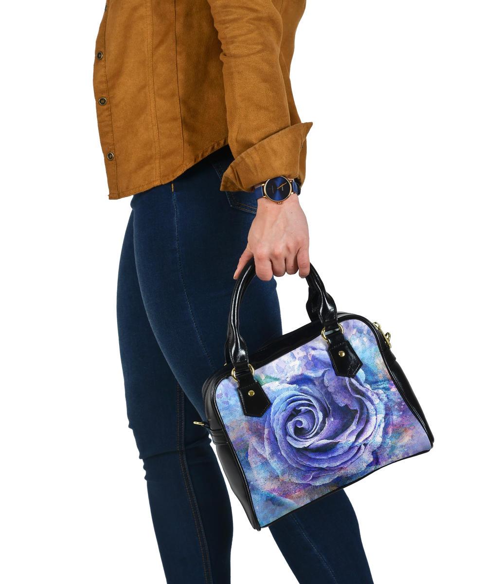 Custom Shoulder Bag - Beautiful Purple Roses | Custom Bag