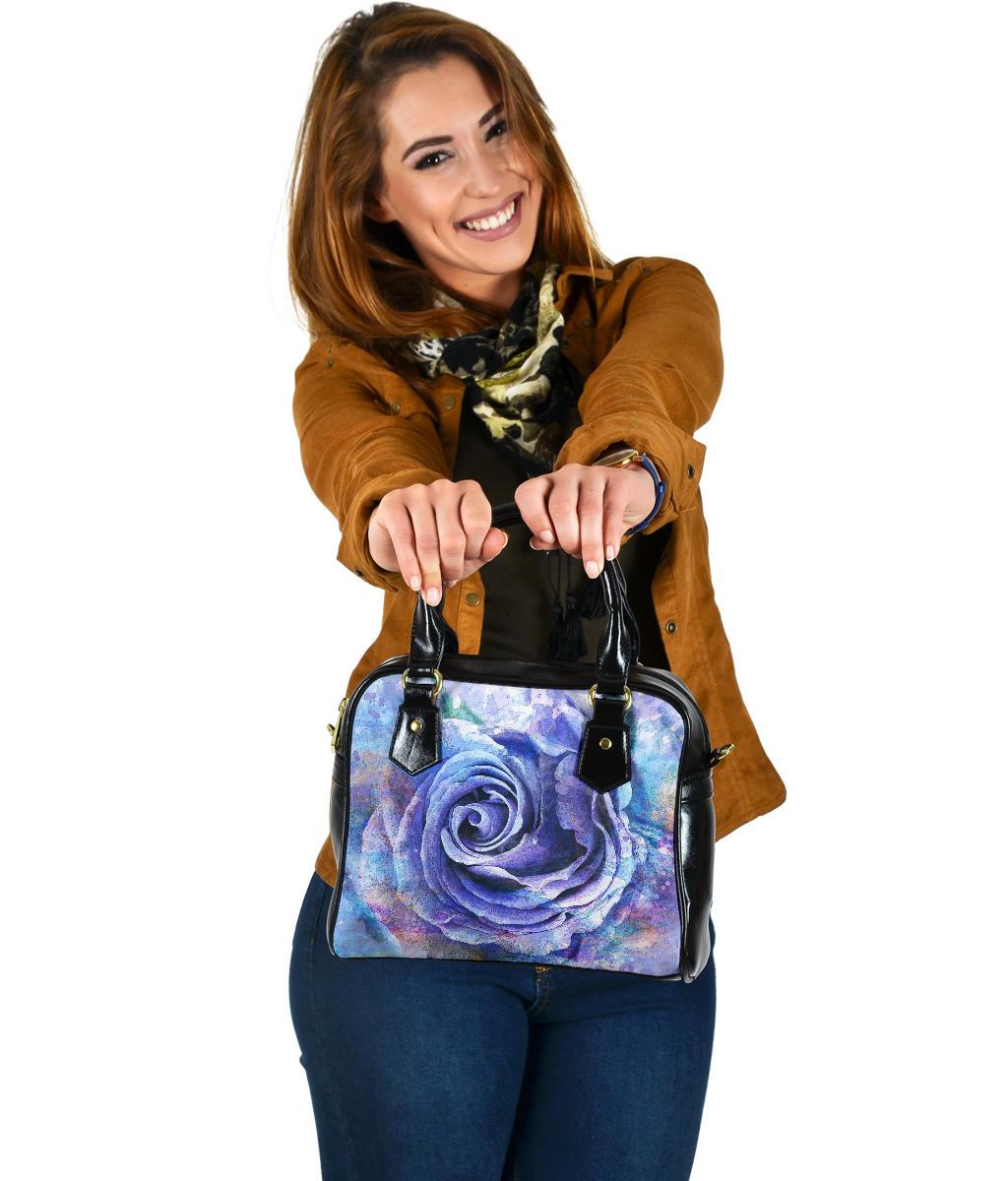 Custom Shoulder Bag - Beautiful Purple Roses | Custom Bag
