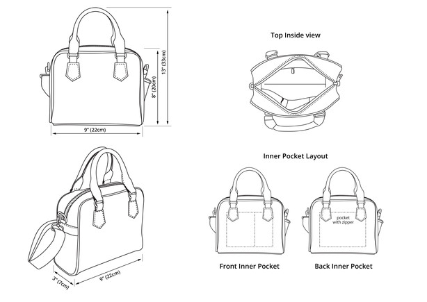 Custom Shoulder Bag - Gothic #102 | Custom Bag Vegan