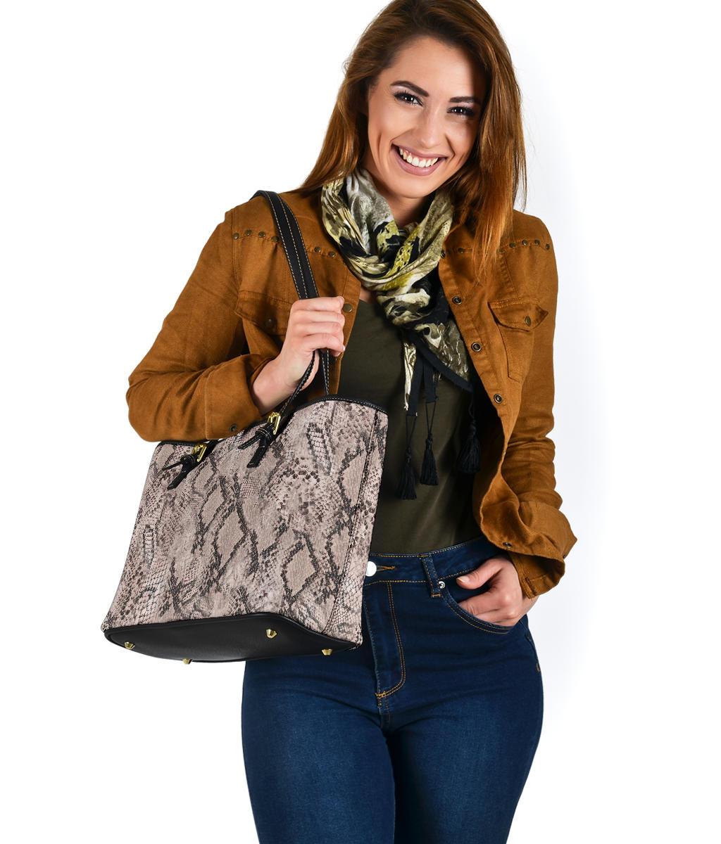 Custom Tote Bag (Vegan Leather) - Vintage Look Distressed