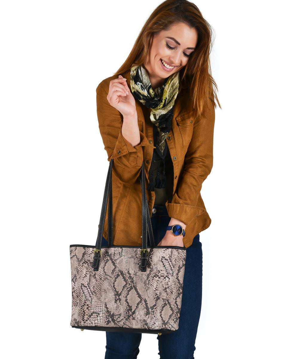 Custom Tote Bag (Vegan Leather) - Vintage Look Distressed