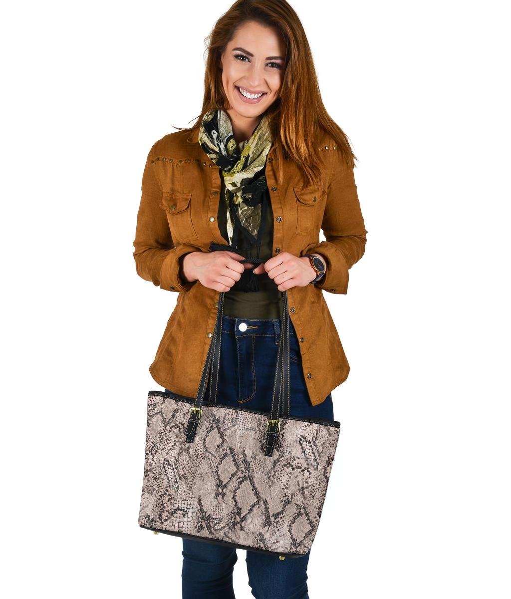 Custom Tote Bag (Vegan Leather) - Vintage Look Distressed