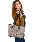 Custom Tote Bag (Vegan Leather) - Vintage Look Distressed