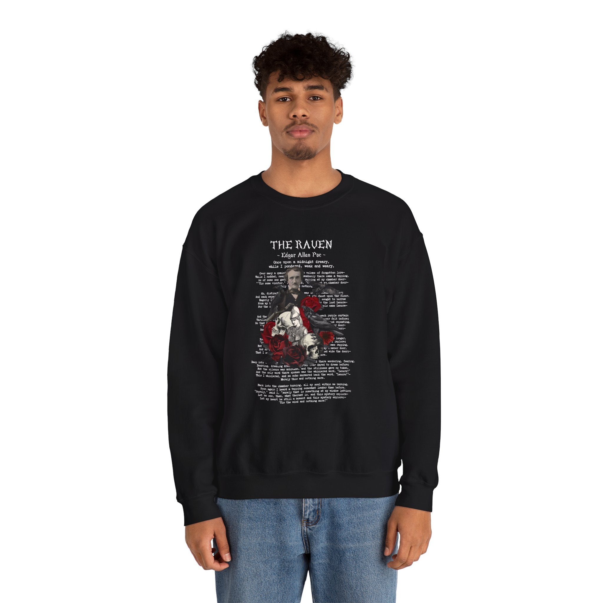 Edgar Allan Poe 6 The Raven Nevermore Literary Sweatshirt