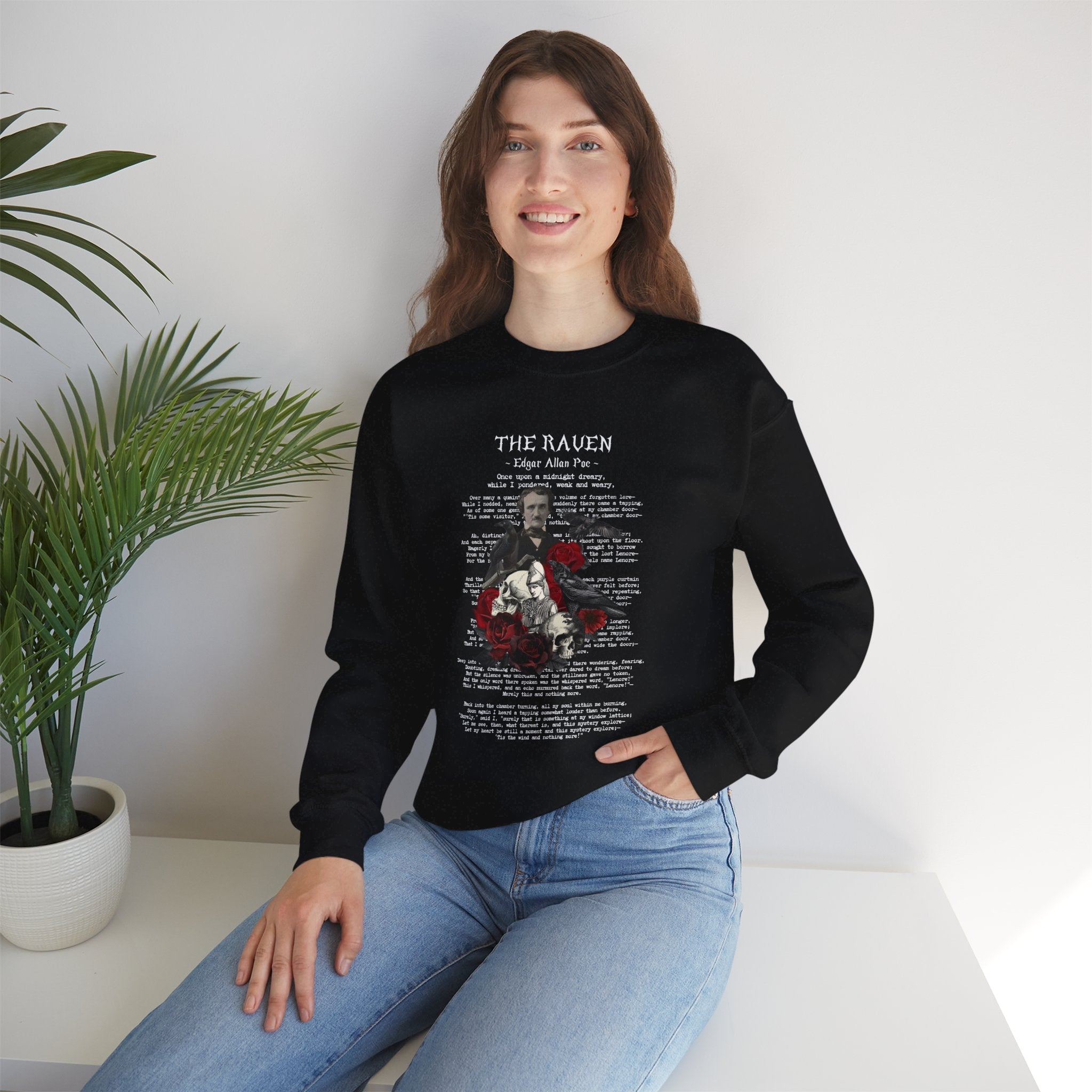Edgar Allan Poe 6 The Raven Nevermore Literary Sweatshirt