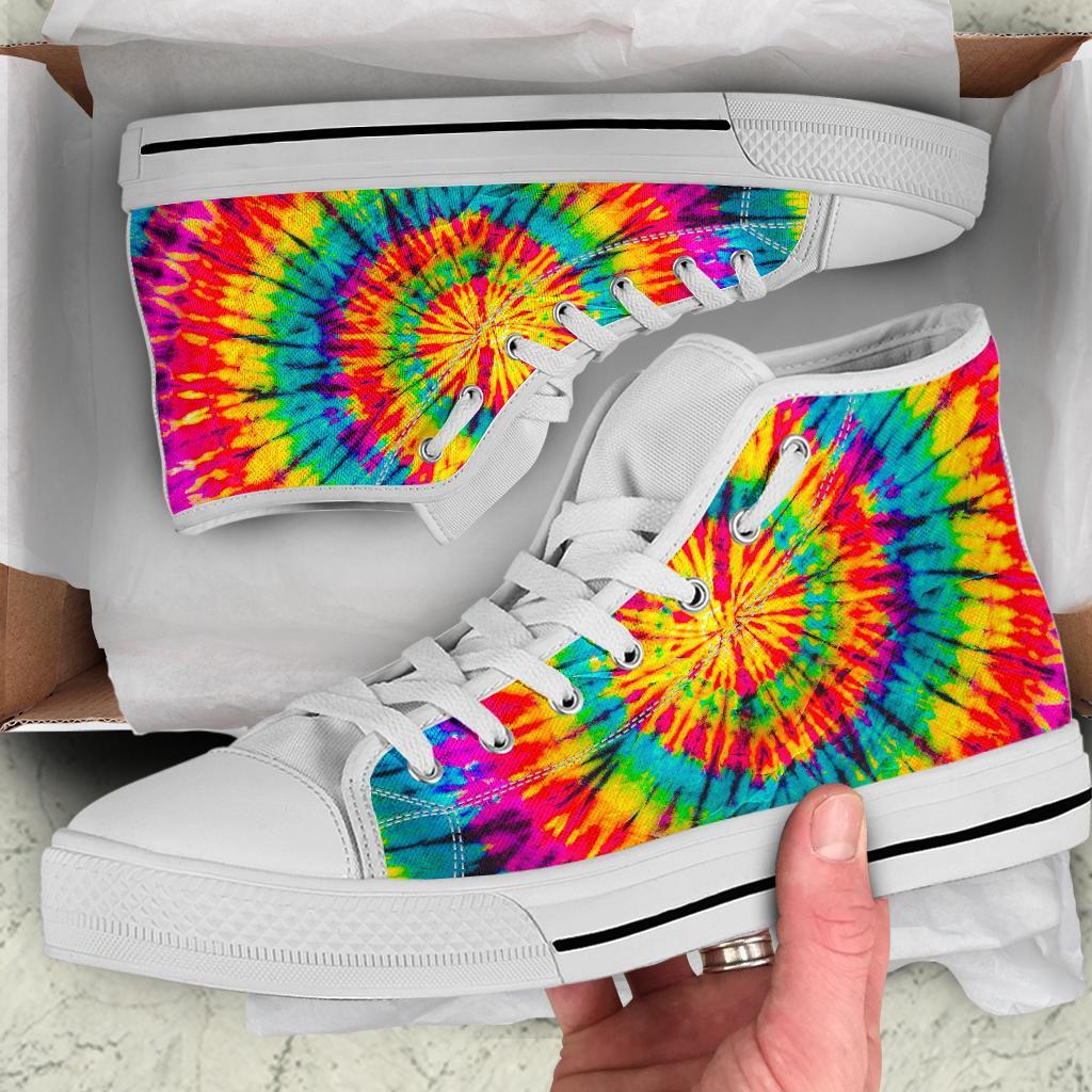 ES High Top Sneakers - Tie Dye Design #116 | Custom Shoes