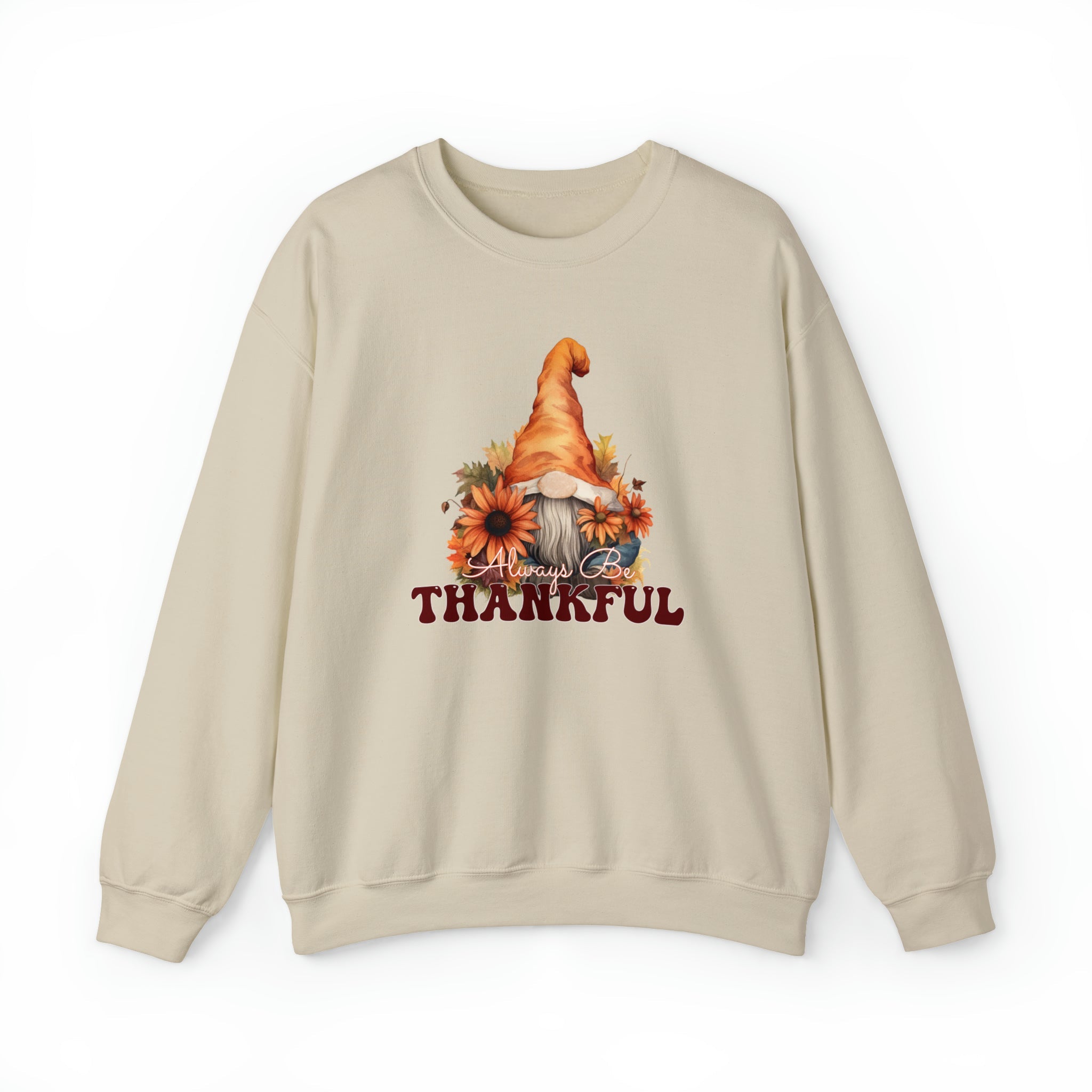 Fall Gnome Thanksgiving Crewneck Sweatshirt 4 Crewnecked