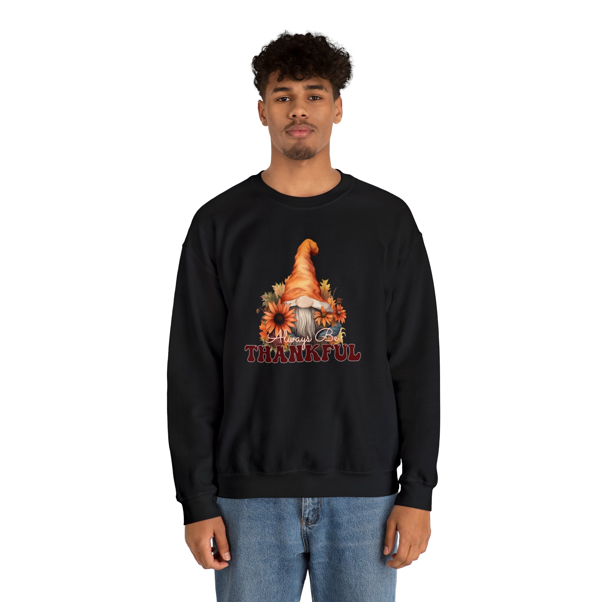 Fall Gnome Thanksgiving Crewneck Sweatshirt 4 Crewnecked