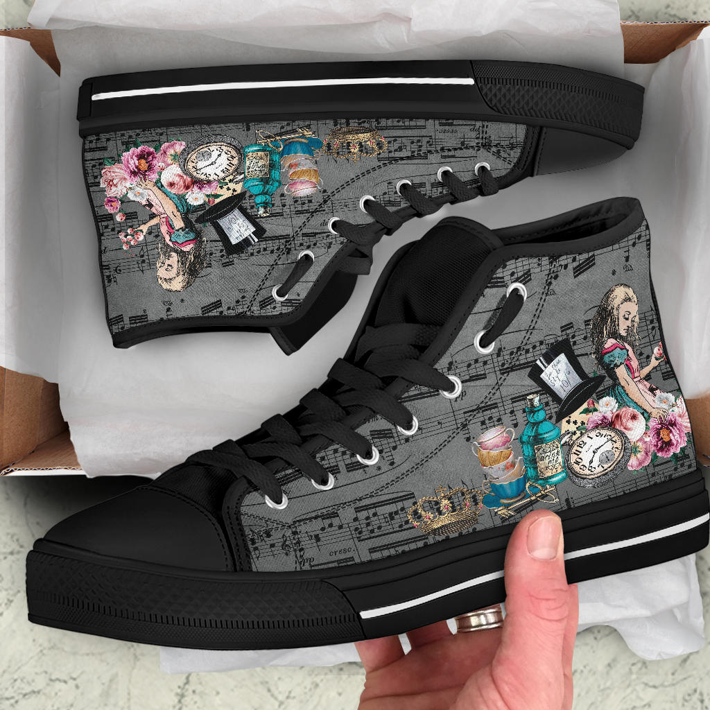 High Top Sneakers - Alice in Wonderland Gifts #105B