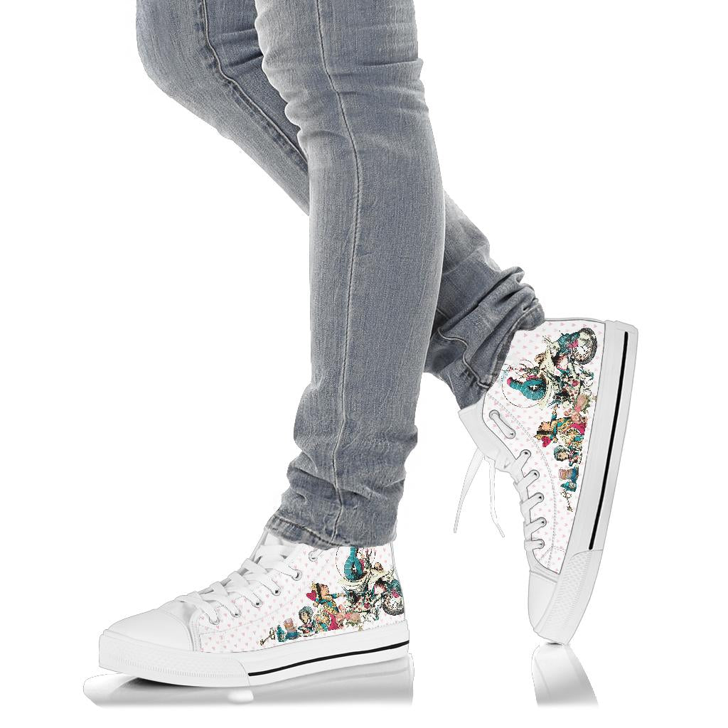 High Top Sneakers - Alice in Wonderland Gifts #107 Colorful