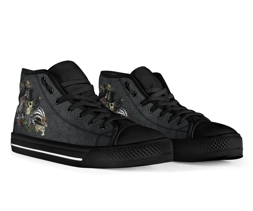 High Top Sneakers - Goth Shoes #102 | Custom Shoes Custom
