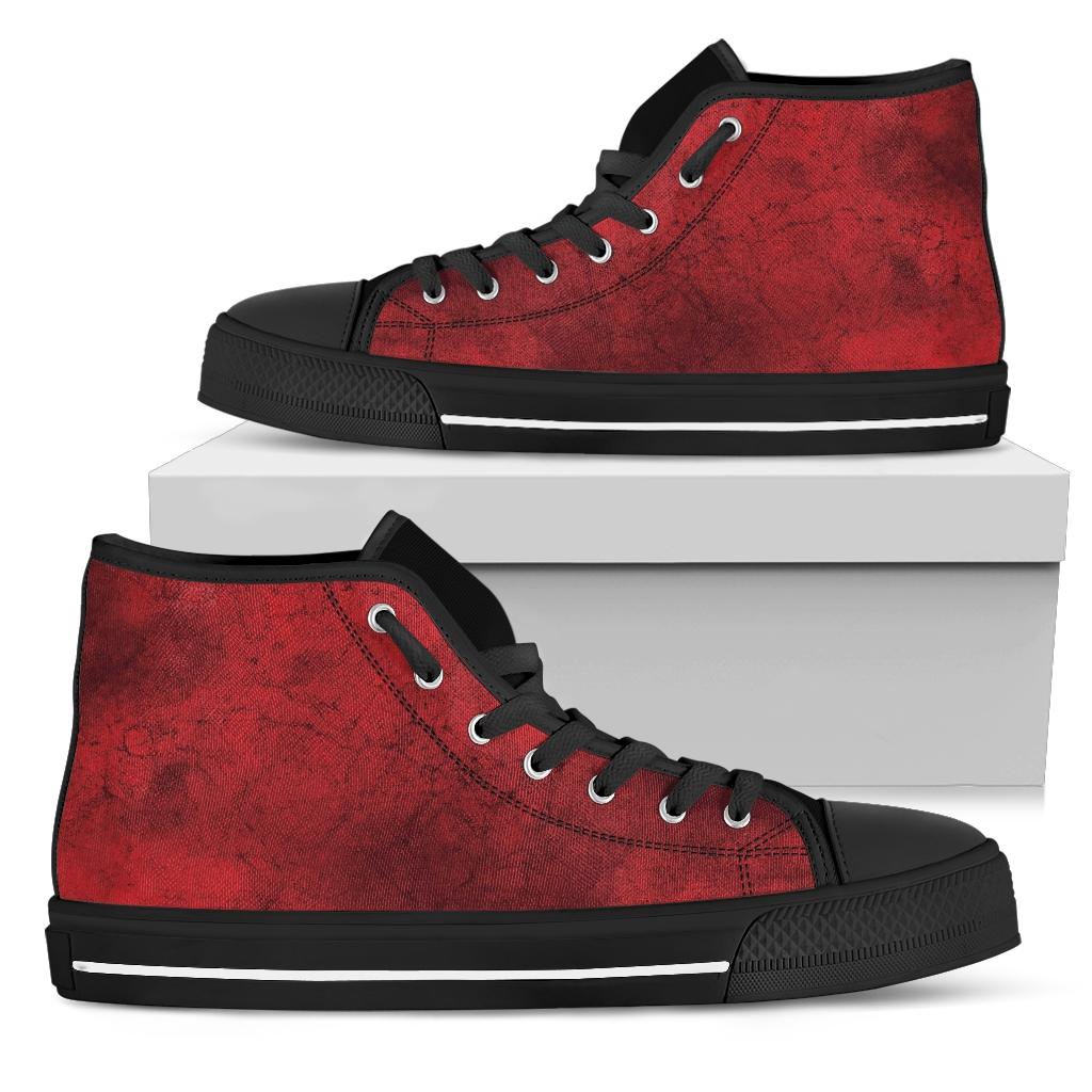 High Top Sneakers - Grunge Red | Birthday Gifts Gift Idea
