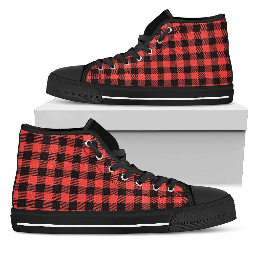 High Top Sneakers - Red Checks #101 | Birthday Gifts Gift