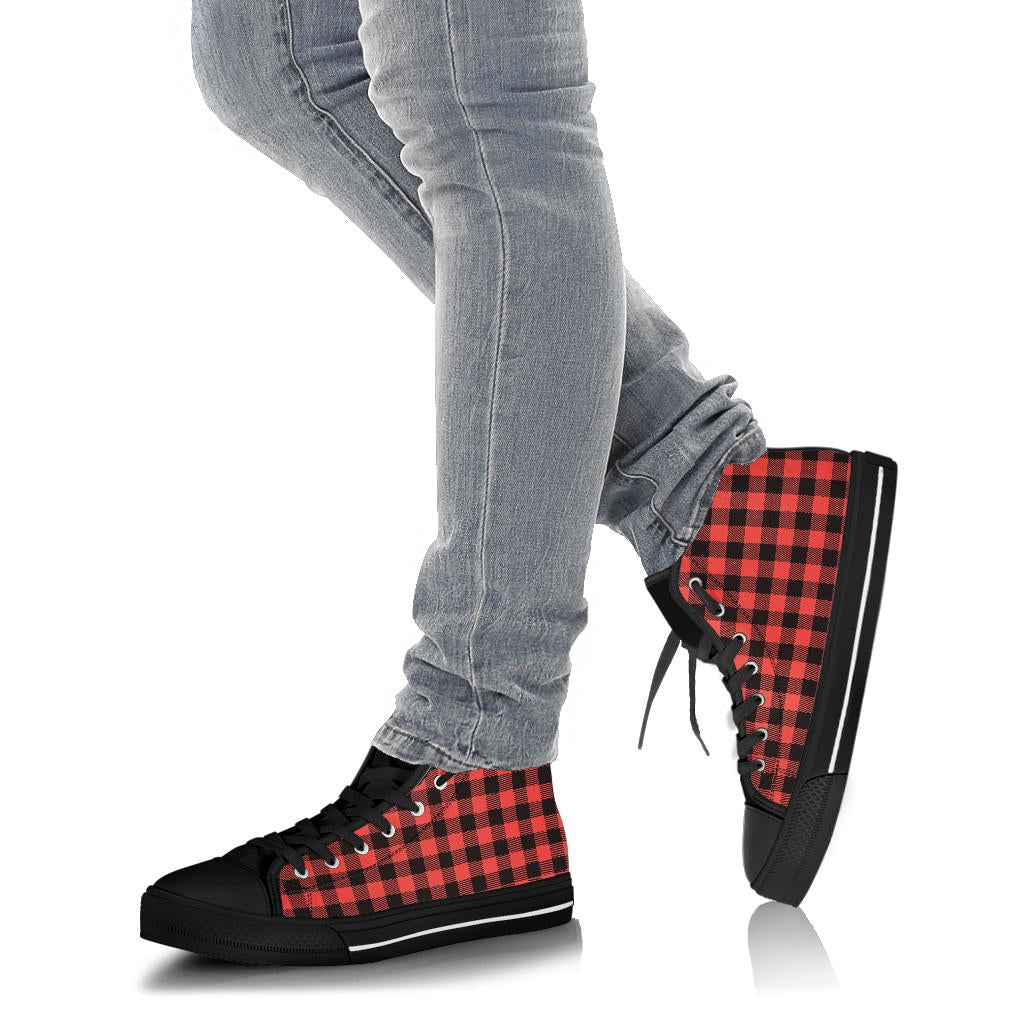 High Top Sneakers - Red Checks #101 | Birthday Gifts Gift