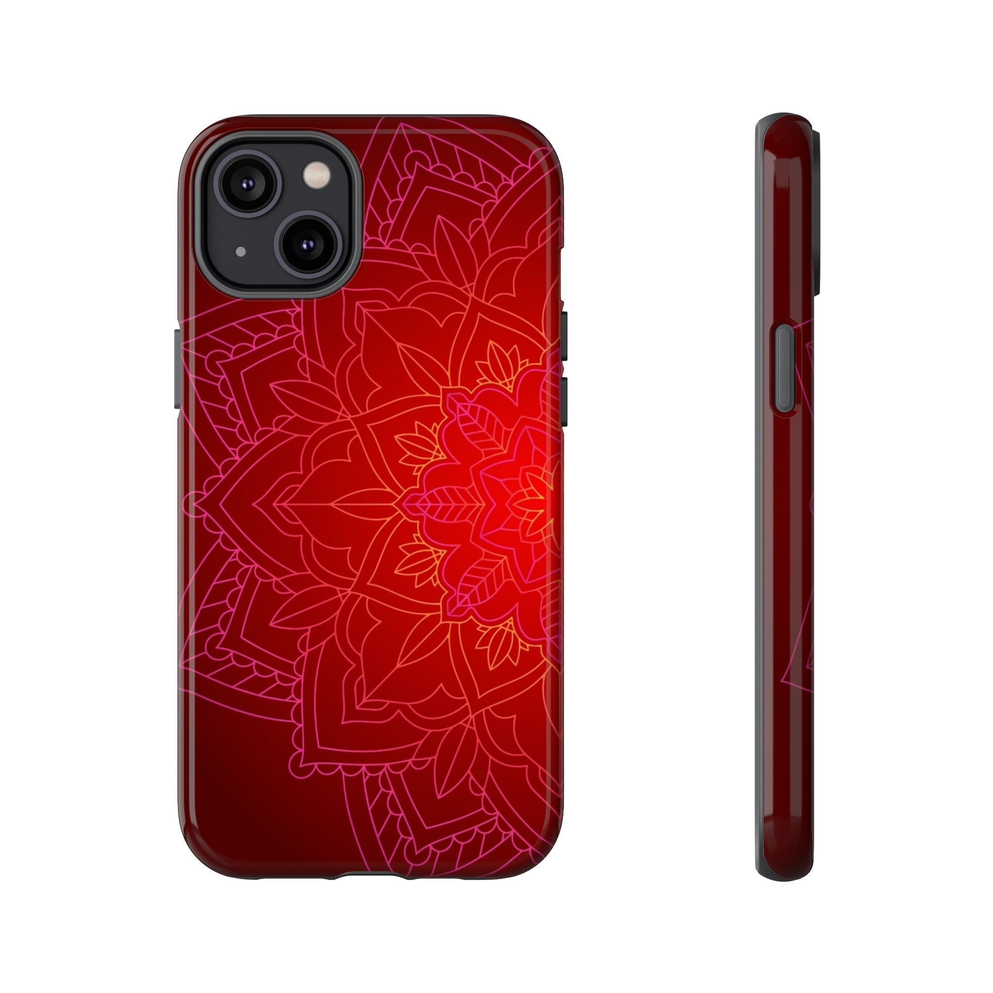 iPhone Case Tough Cases - Red Mandala | iPhone 16 Plus