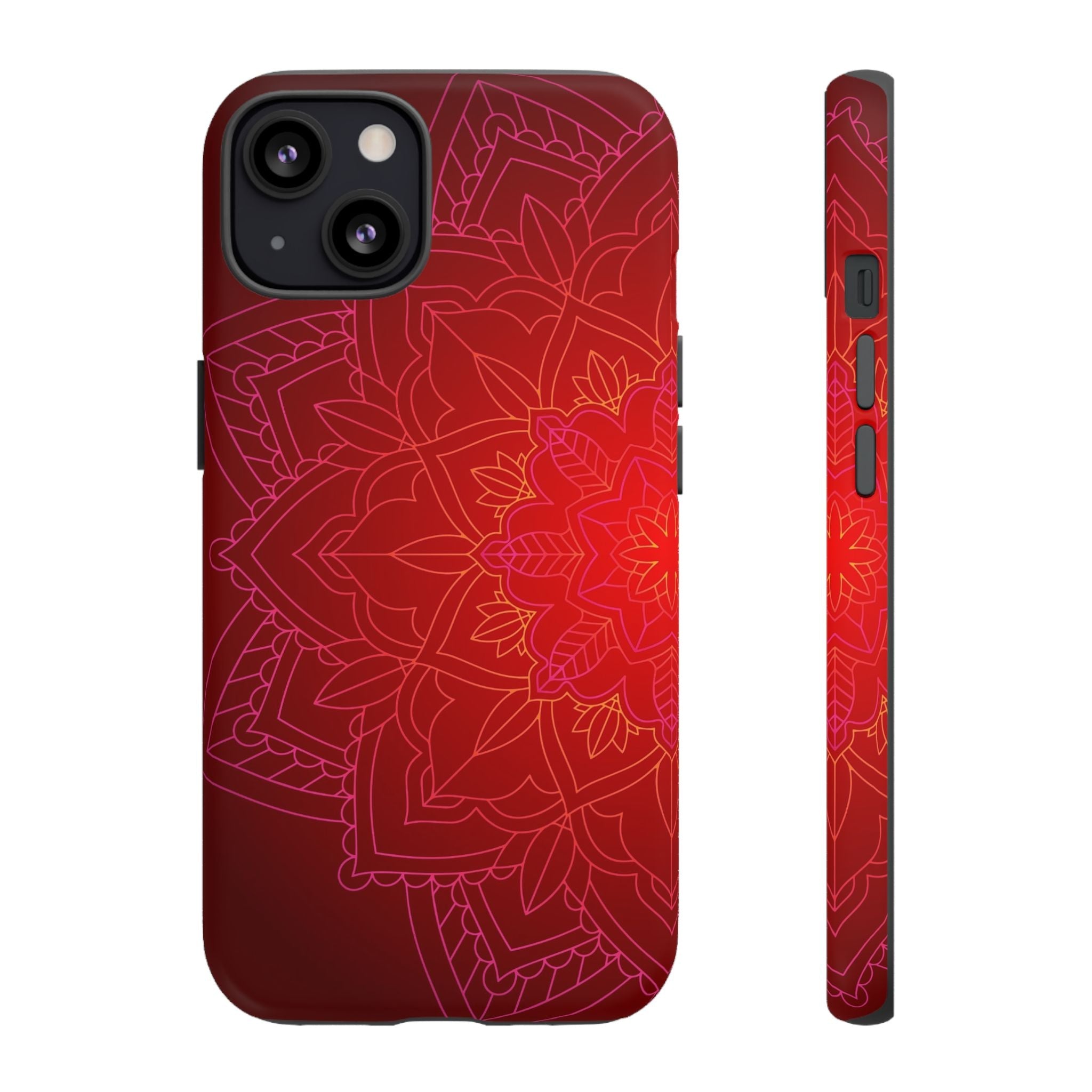 iPhone Case Tough Cases - Red Mandala | iPhone 16 Plus