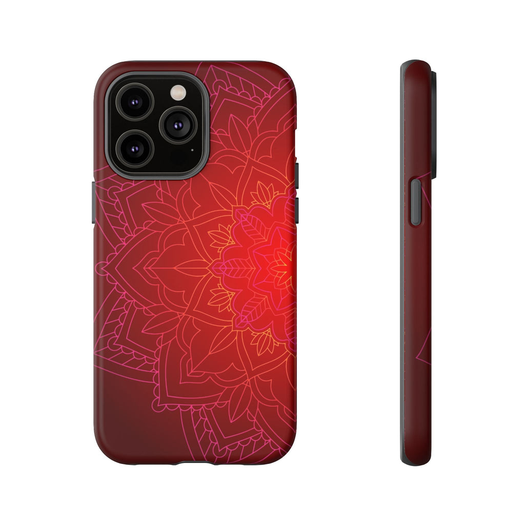 iPhone Case Tough Cases - Red Mandala | iPhone 16 Plus