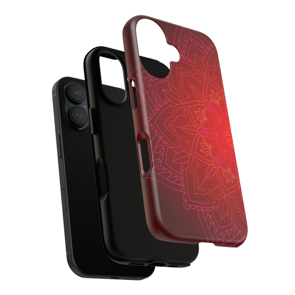 iPhone Case Tough Cases - Red Mandala | iPhone 16 Plus