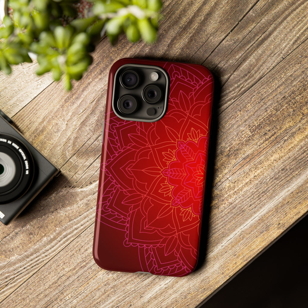 iPhone Case Tough Cases - Red Mandala | iPhone 16 Plus