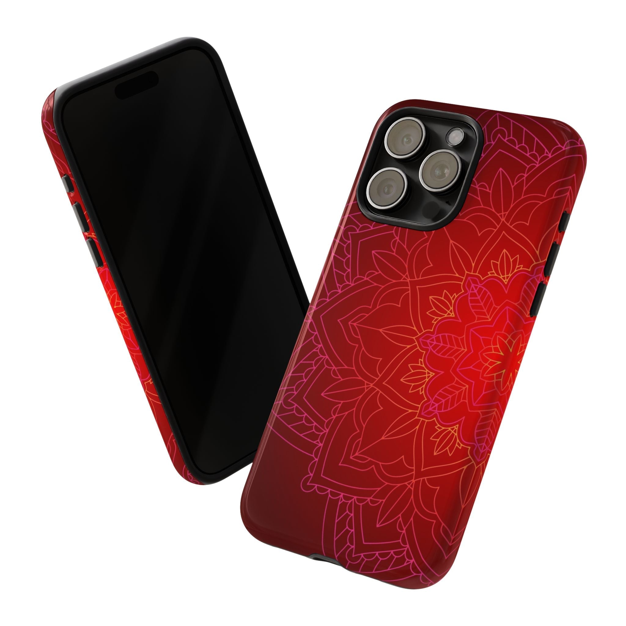 iPhone Case Tough Cases - Red Mandala | iPhone 16 Plus