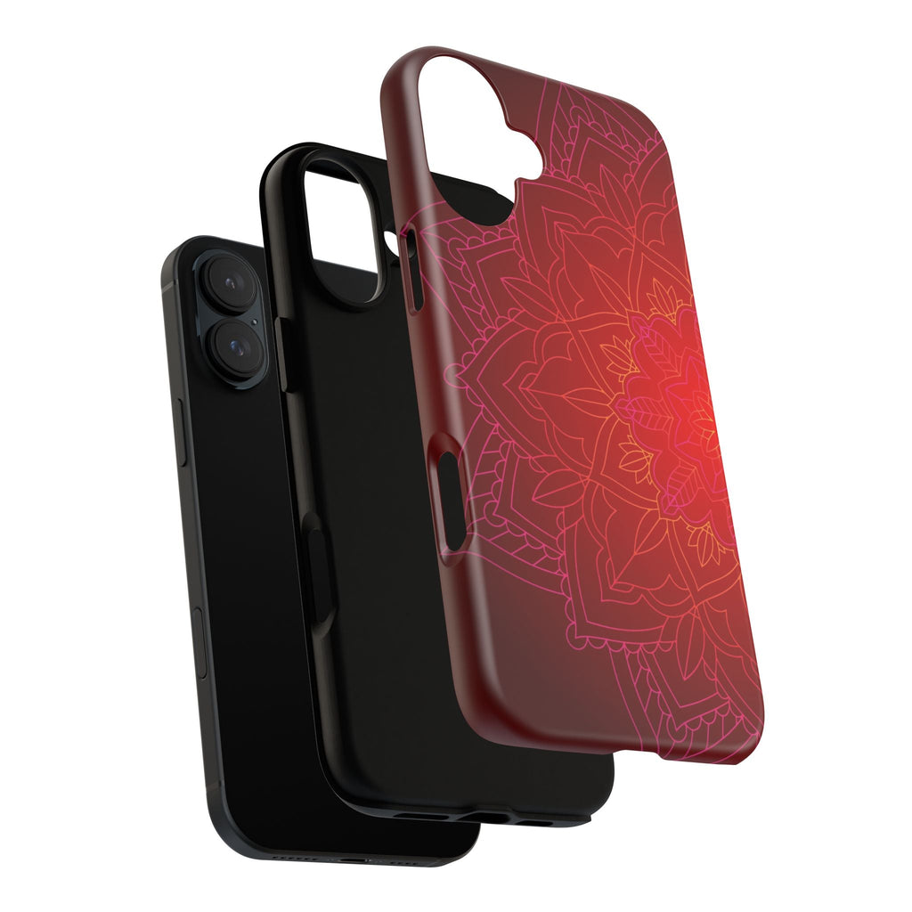 iPhone Case Tough Cases - Red Mandala | iPhone 16 Plus