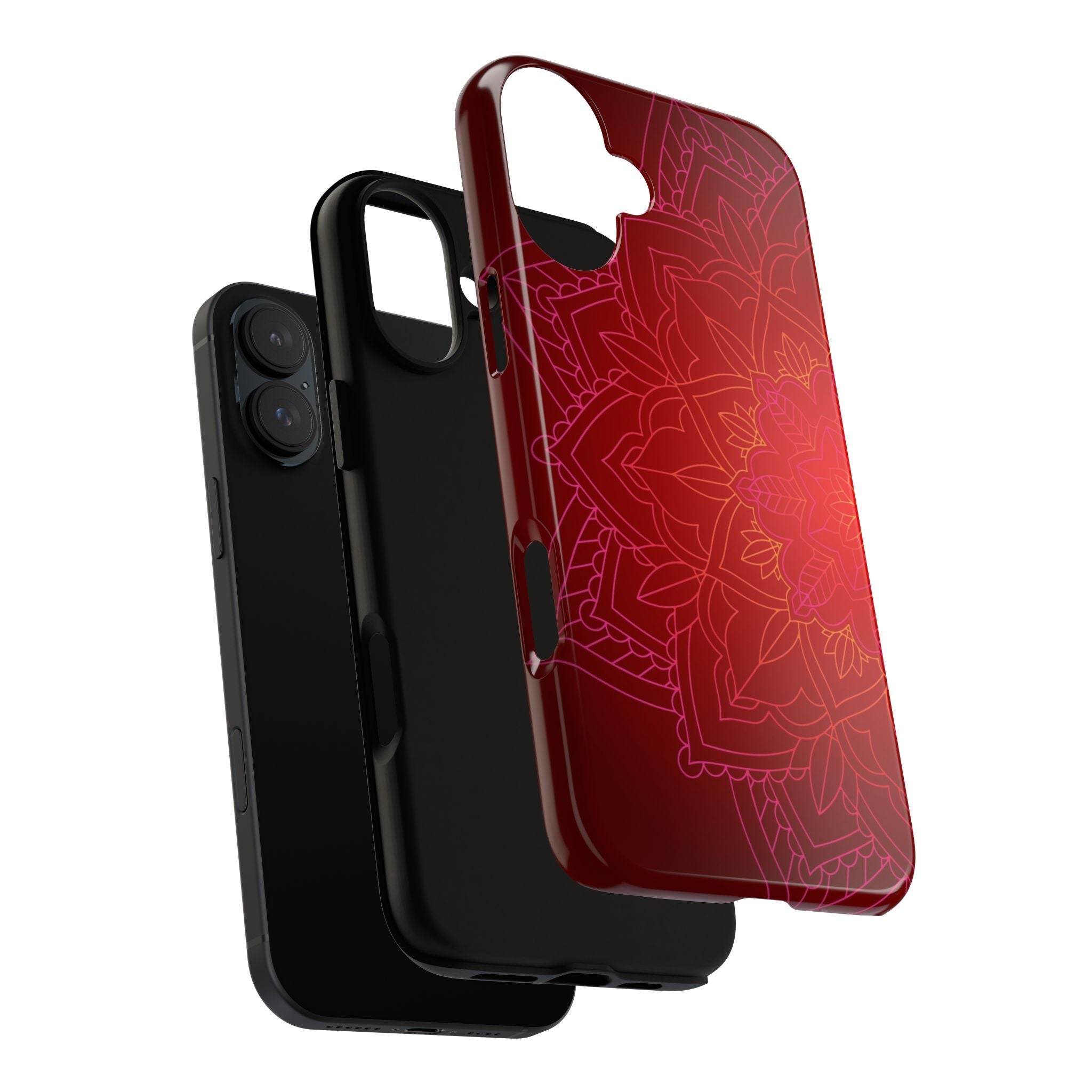 iPhone Case Tough Cases - Red Mandala | iPhone 16 Plus
