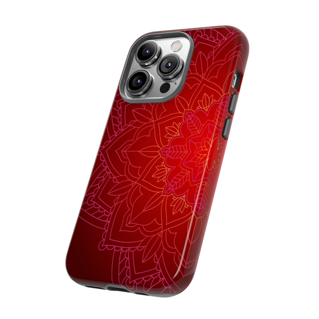iPhone Case Tough Cases - Red Mandala | iPhone 16 Plus