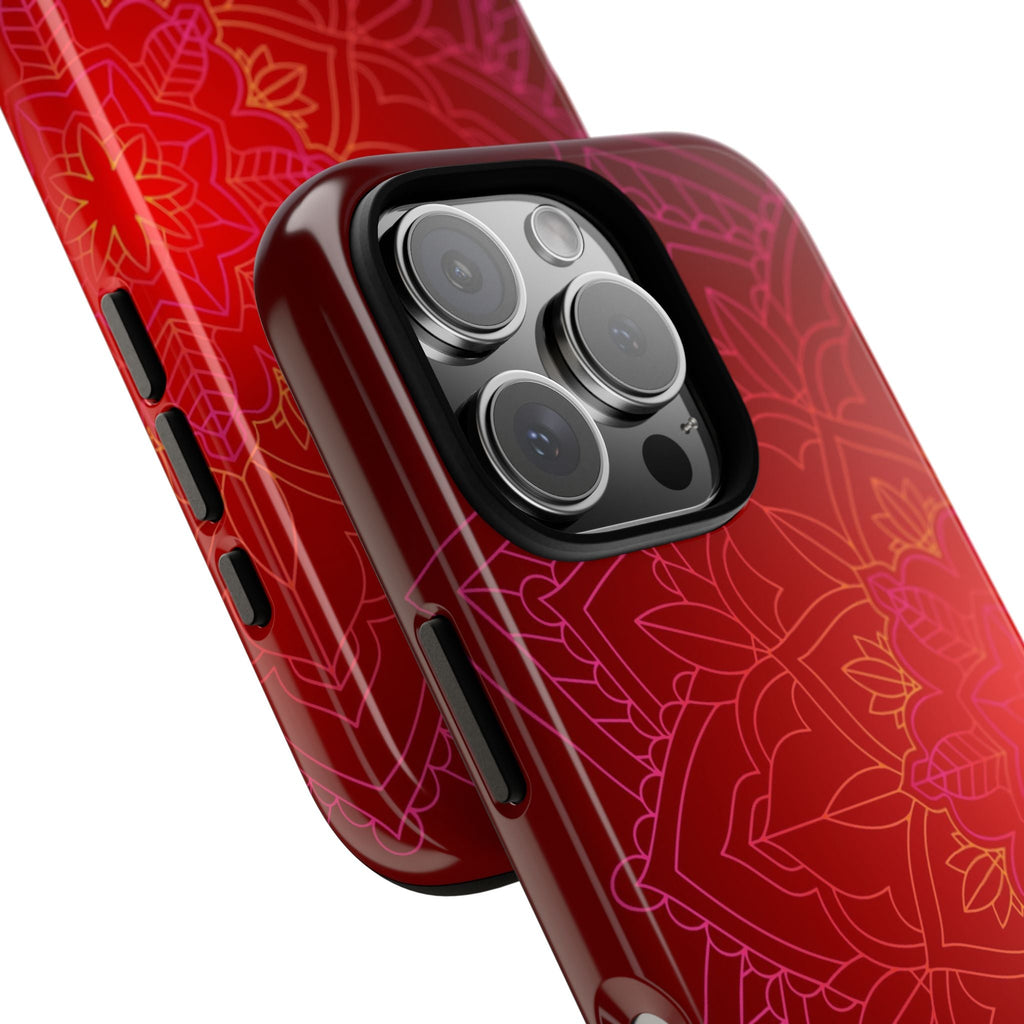 iPhone Case Tough Cases - Red Mandala | iPhone 16 Plus